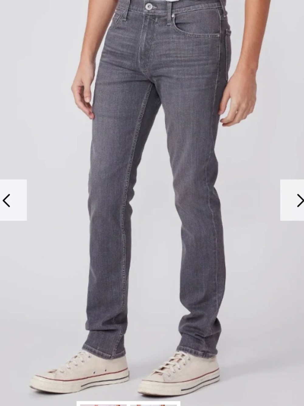 Mens Streetwear Paige Lennox Mickells Grey Signature Slim Fit Minimal Jeans 31